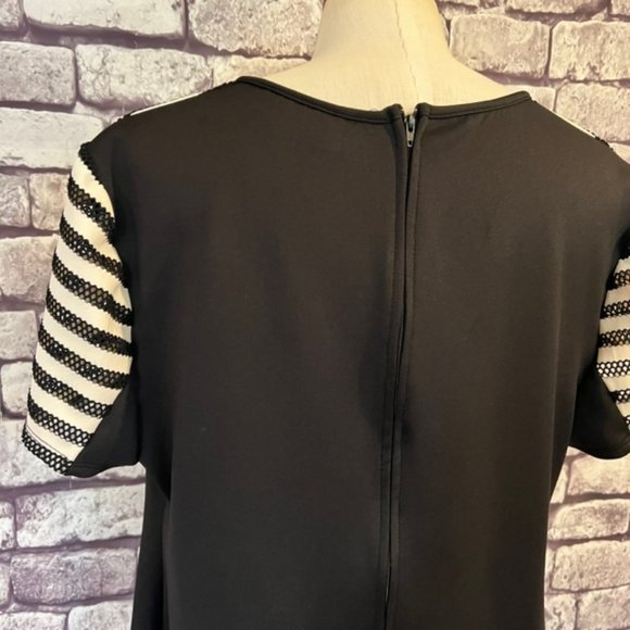 Bisou Bisou Black & White Short Sleeve Dress Size 3X - Picture 8 of 10